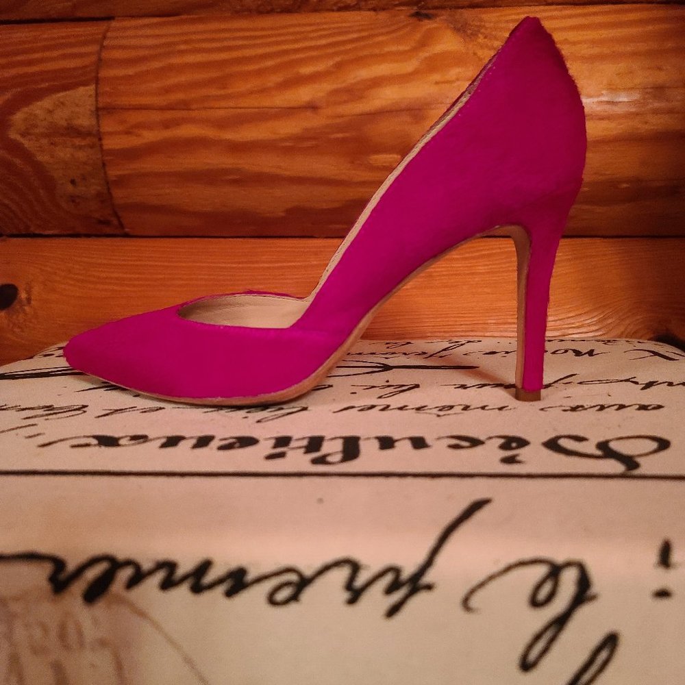 Loeffler Randall Fuscia/Hot Pink Ponyhair Pumps Size 7.5